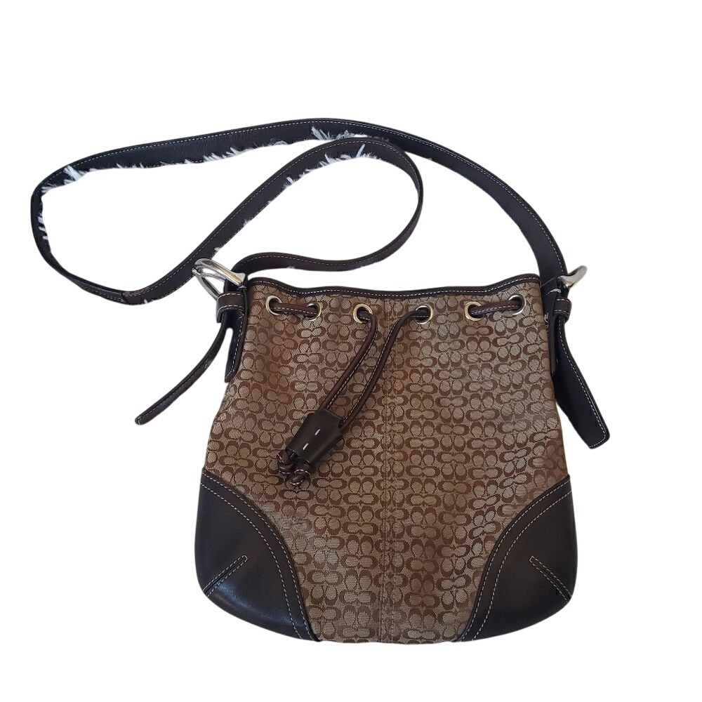 Coach  Brown Crossbody Bag w/Leather Strap and Silver Hardware